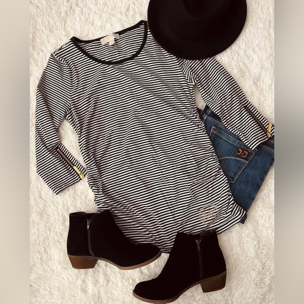 NEW Michael Kors Striped Black and White Women's Top